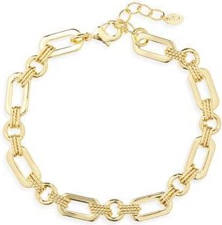 Argento Vivo Textured Link Bracelet in Gold at Nordstrom Rack