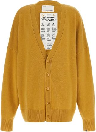 Extreme Cashmere N&deg;517 Simo Cardigan - Dames - Truien - Geel - Maat: ONE Size Wol
