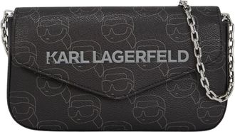 Karl Lagerfeld Cross Body Bags, female, Black, ONE SIZE, Ikon Mono CC Pouch WOC