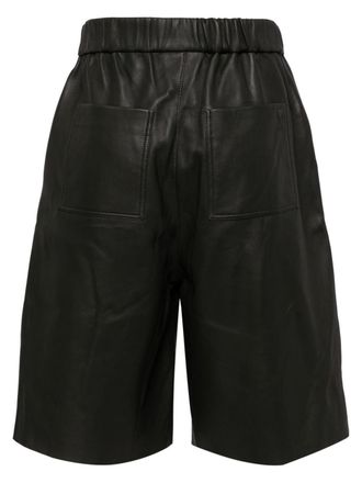 Ami Leren bermuda shorts - Groen
