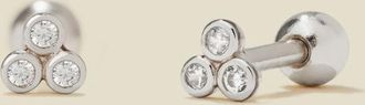 Made by Mary CZ Bezel Trinity Stud Earrings