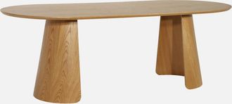 Sweeek Mesa De Comedor Oblonga Decorada En Madera, 8 Plazas