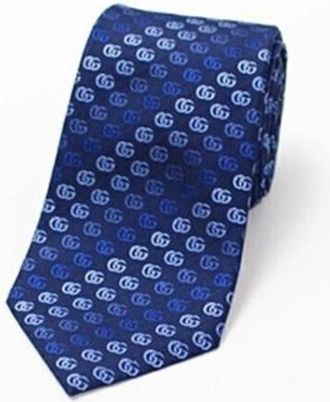 Gucci Pre-owned Scarves, male, Blue, Size: ONE SIZE Pre-owned Silk Scarf