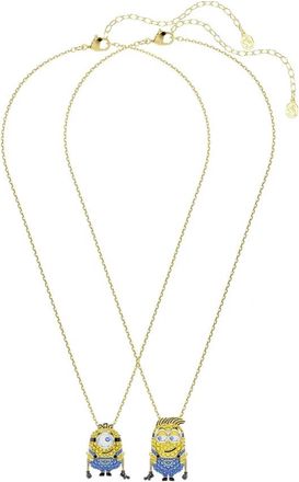 Swarovski Minions James en Henry Ketting Set - Dames - Kettingen - Veelkleurig - ONE Size - Accessoires