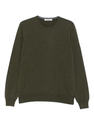 La Fileria crew-neck cashmere sweater - men - Cashmere - 50 - Green
