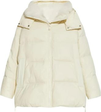 Yves Salomon shearling-gevoerde jas - Dames - Gewatteerde jassen - Beige - XS - Leer - Jassen