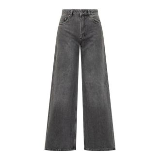 Marine Serre Donna, Jeans, Grigio, M, new