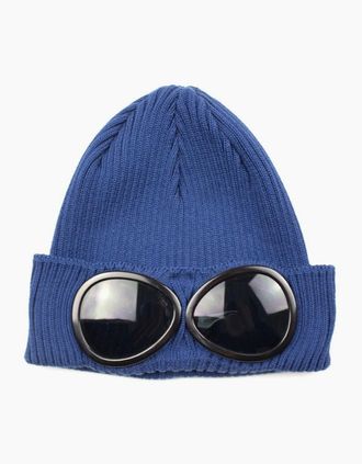C.P. Company Mens CP Company Goggle Summer Beanie Blue - Size: OS