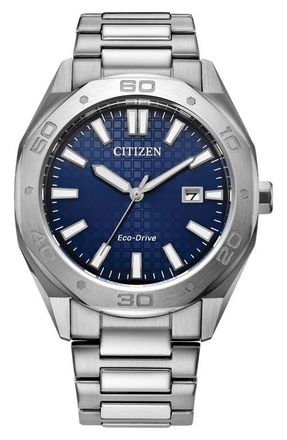 Citizen Sport Casual Odyn Bracelet Watch, 41mm in Silver-Tone Blue at Nordstrom