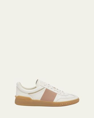 Valentino Garavani Upvillage Bicolor Stripe Low-Top Sneakers