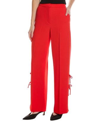 Shelli Segal Laundry By Shelli Segal Side Slit Bow Trim Pant