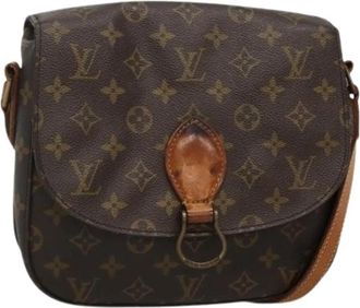 Louis Vuitton Pre-owned Monogram Canvas Schoudertas - Dames - Vintage Schoudertas - Bruin - ONE Size - Leer - Vintage