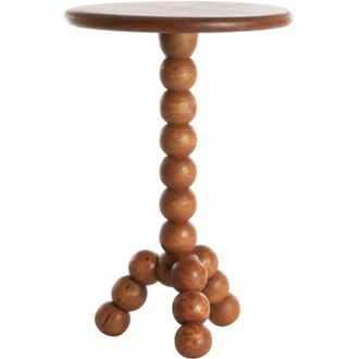 Light & Living Mesa Auxiliar Light & Living Veglio Con Acabado De Madera Marr&oacute;n