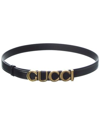 Gucci Buckle Thin Leather Belt