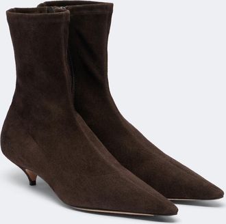 The Row Liisa suede ankle boots