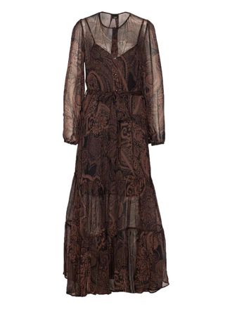 Pinko button-front maxi dress - Brown