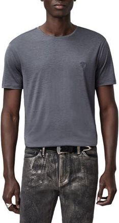John Varvatos Amato Silk & Cotton T-Shirt in Silver at Nordstrom Rack, Size X-Large