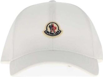Moncler White Logo Baseball Hat