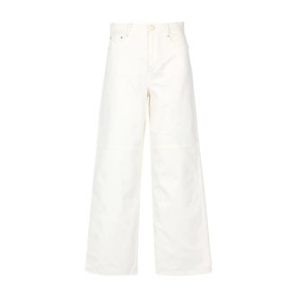 Max Mara Pantalones Anchos Ellisse - Jeans - Mujer - Blanco - 2XS