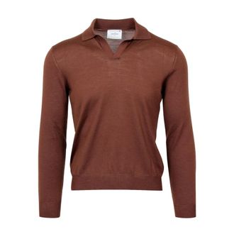 Gran Sasso Jersey con cuello en V - Tops - Hombre - Marr&oacute;n - 2XL