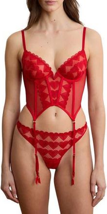 Etam Desir Heart Embroidered Bustier at Nordstrom Rack, Size 34B