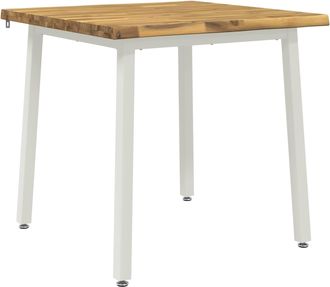 vidaXL 60 X 55 X 75 Cm Madera De Acacia S&oacute;lida Blanco Rectangular Vidaxl