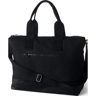 Lands End Canvas Weekender Duffle Bag in Black at Nordstrom