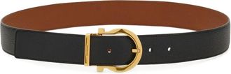 Ferragamo Cintura reversibile con fibbia Gancini - Nero