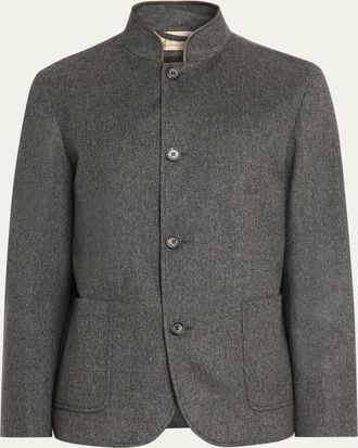 Loro Piana Mens Spagna Cashmere Single-Breasted Jacket