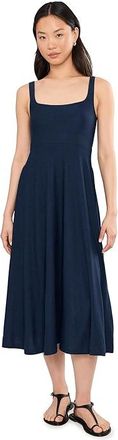 Beyond Yoga Featherweight At The Ready Square Neck Midi Dress Womens Dress Nocturnal Navy : MD
