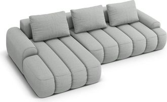 CXL by Christian Lacroix Sof&aacute; cama esquinero con ba&uacute;l 3 plazas tejido estructural gris claro