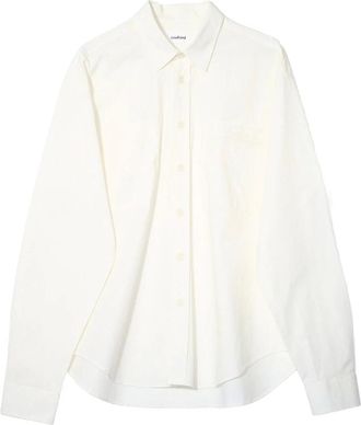Soulland Overhemden, Dames, Beige, Xs/S, Katoen, Albert Garment Dye Shirt