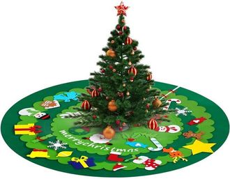 OEM Corona Navide&ntilde;a De Fieltro De 107 Cm (42 Pulgadas) De Di&aacute;metro: Adorno Para La Punta Y La Base Del &Aacute;rbol, Ideal Para &Aacute;rboles De Navidad Tradicionales 
