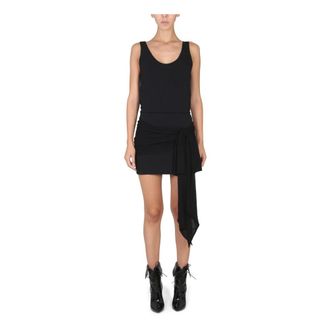 Philosophy di Lorenzo Serafini Party Dresses, female, Black, Size: 2XS Knot-front Short Dress