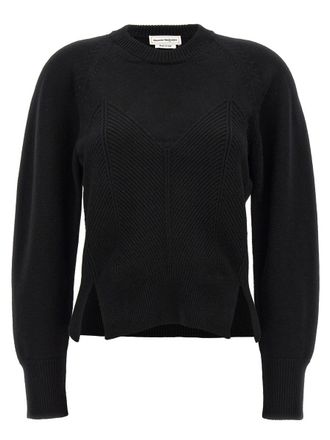 Alexander McQueen Chevron Corset Sweater