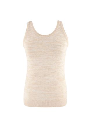 Dolce & Gabbana Golden Beige Cotton-blend Top Size XS