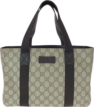 Gucci Brown Gg Supreme Canvas Tote (Authentic Pre-Loved)