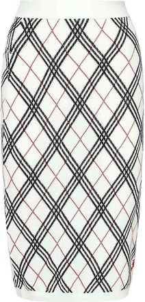 Burberry Argyle Check Midi Skirt