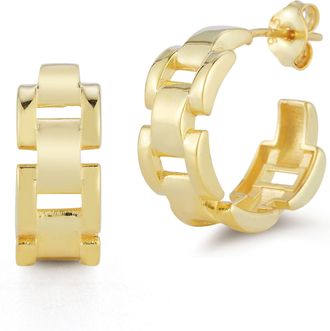 Glaze Jewelry Sterling Silver Bold Link Hoops