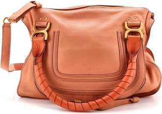 Chlo&eacute; Pink Leather Marcie Satchel Medium (Authentic Pre-Loved)