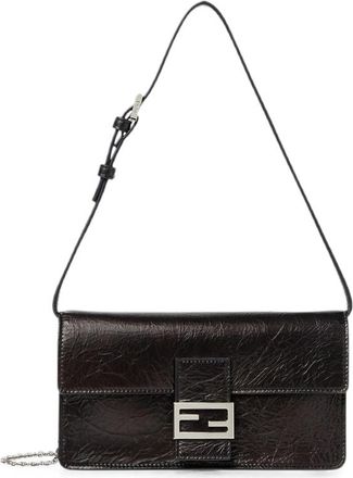 Fendi Tuve Logo-plaque Leather Wallet On Chain