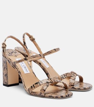 Jimmy Choo London Sandalias Elsy de piel grabada