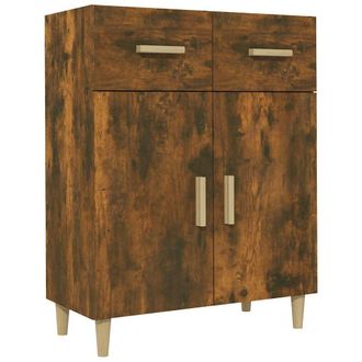 vidaXL Vidaxl - Aparador Madera Contrachapada Roble Ahumado 69,5x34x89 Cm