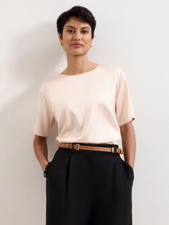 Phase Eight Francesca Satin Top in Pale Pink at Nordstrom, Size 12