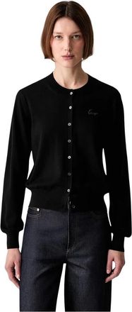 Kenzo Signature geborduurd vest - Dames - Vesten - Zwart - L - Wol - Truien & Vesten