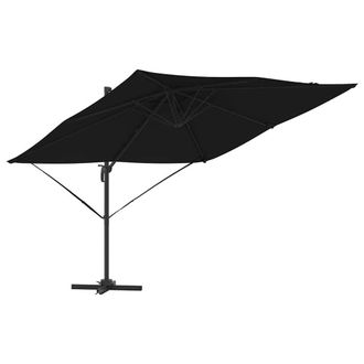 Berkfield Home Cantilever Roma Parasol Black 286x285x265 cm Aluminium | Size: 286 x 285 x 265 cm