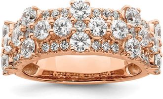 Diamond2Deal 14k Rose Gold Lab Grown Diamond Wedding Band Ring 2.5Ct Clarity- VS Color- G-H