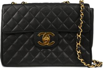 Chanel Borsa a spalla Jumbo Classic Flap 1995 - Nero