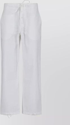 Victoria Beckham straight trousers adjustable hem side and back pockets