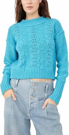 Free People Bell Song Pullover In Teal